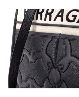 Medium Iconic Double Gancini Tote Bag Gancini Quilted Leather