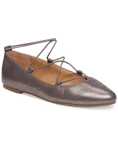 Lucky Brand Women's Aviee Lace-Up Ballet Flats