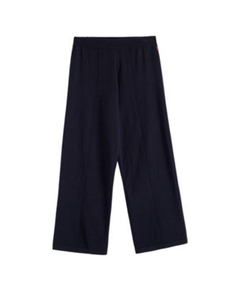 Women's Wool-Cashmere Cropped Wide-Leg Pants