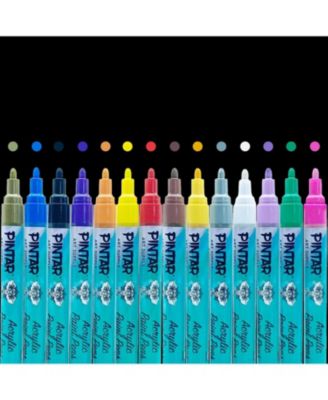 Acrylic Paint Markers Medium Point - Medium Point Paint Markers - Acrylic Paint Markers Set  - Pack of 14, 5.0 mm