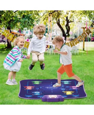 Dance Mat, 6-Button Dance Mixer Rhythm Step Play Mat, Electronic Dance Pad with Wireless Bluetooth