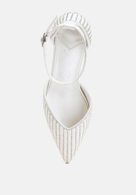 Womens Wanda Pearls & Sequins Embellished Stiletto Sandals