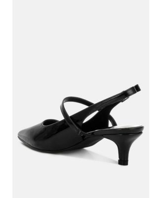 Womens Abloom Kitten Heel Slingback Sandals