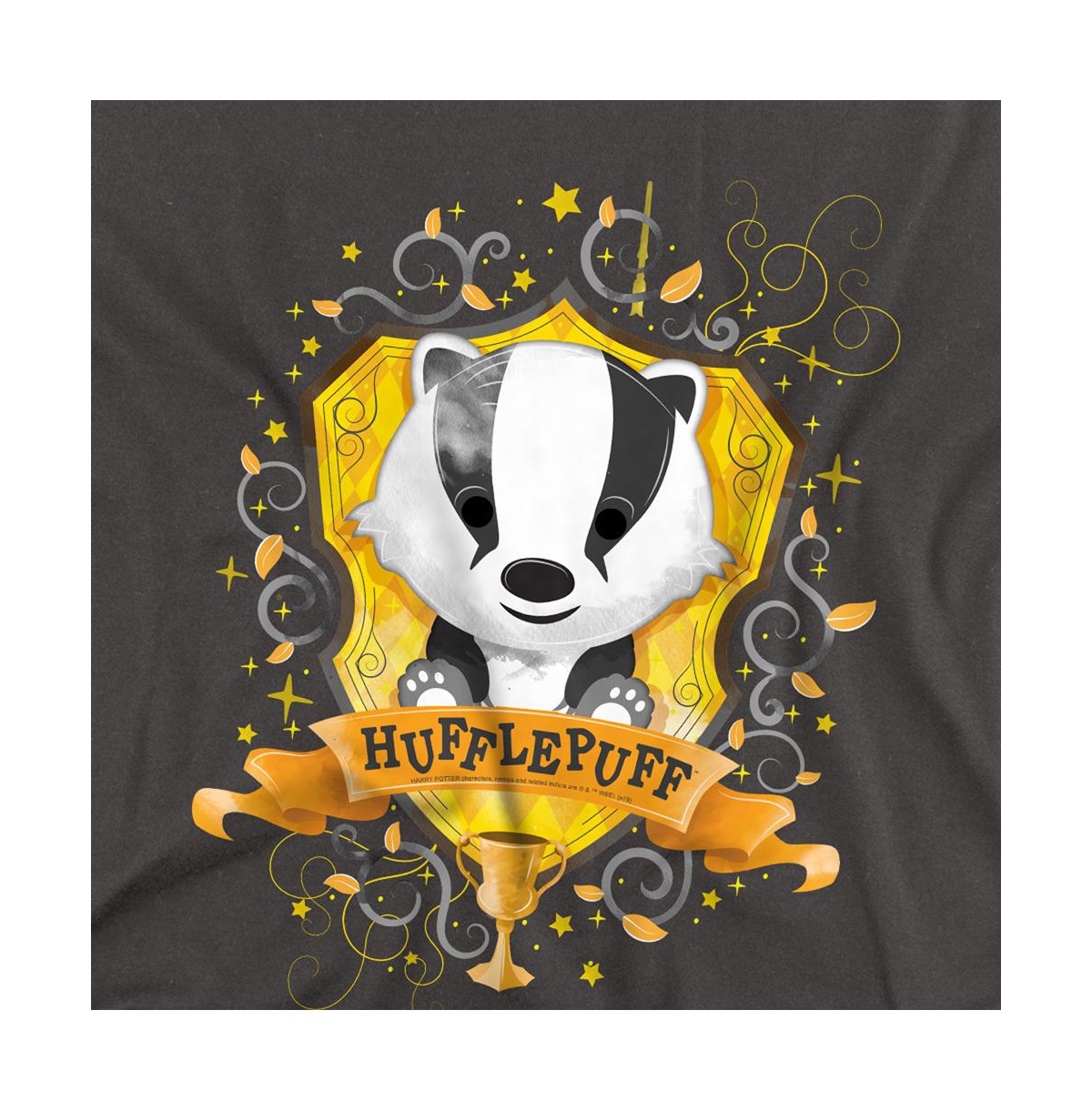 Harry Potter Men's Watercolor Hufflepuff Crest T Shirt