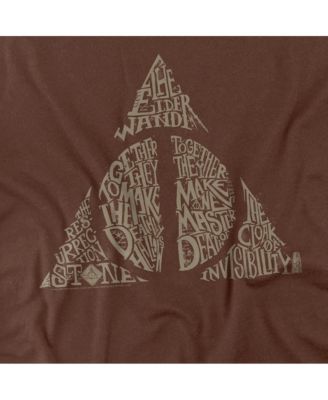 Men's Deathly Hallows Typography T Shirt