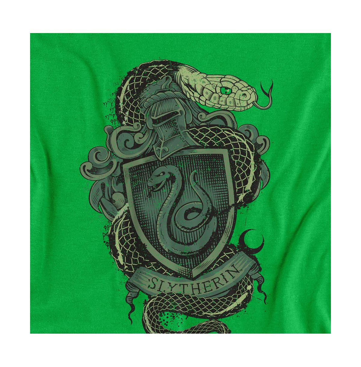 Harry Potter Men's Vintage Slytherin Shield Crest T Shirt