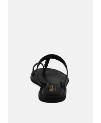 HARRIS Womens Toe Ring Braided Slip On flats