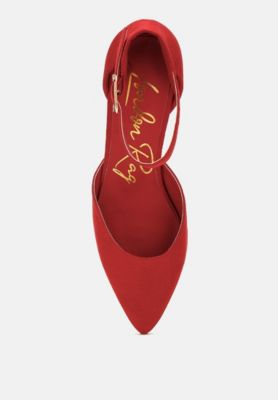 Womens Rozita Microfiber Block Heel Sandals