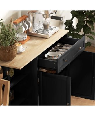 41" Sideboard Buffet Cabinet with Storage Drawer, Adjustable Shelf,