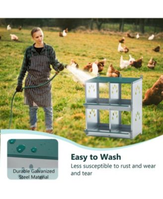 Chicken Nesting Boxes - 4 Compartment Wall Mount