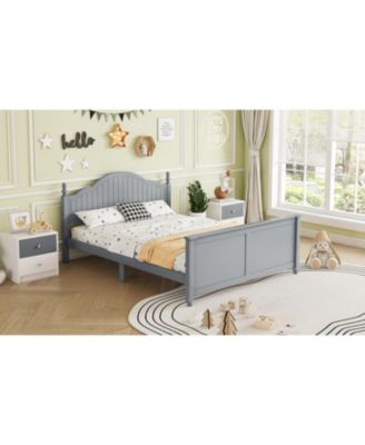 Kids Full Size Wood Platform Bed