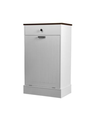 Tilt Out Trash Can Cabinet with Drawer