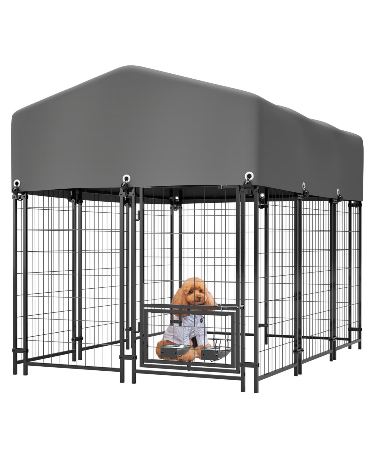 Aostirmotor Dog Crate with Double Lock & Rotating Feeder
