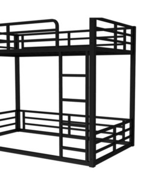 Metal Twin XL Bunk Bed Frame - Heavy Duty, Noise-Reduced