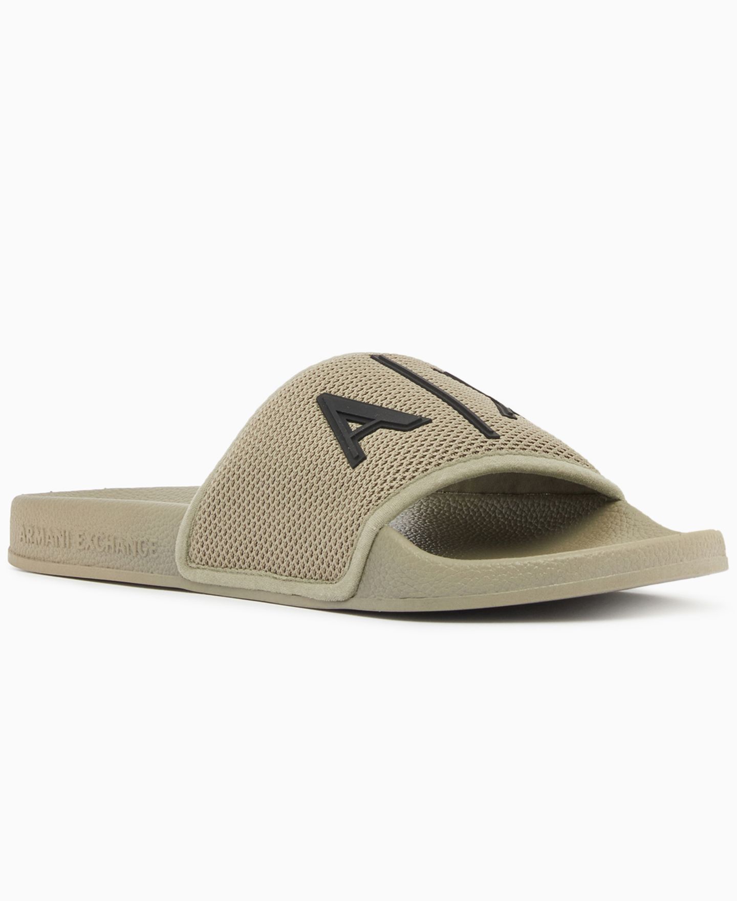 Мужские сандалии A|X Armani Exchange Mykonos Slide, цвет: Оливковый — фото 1