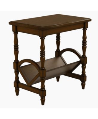 Streamdale Classic Wooden Side Table with Magazine Rack