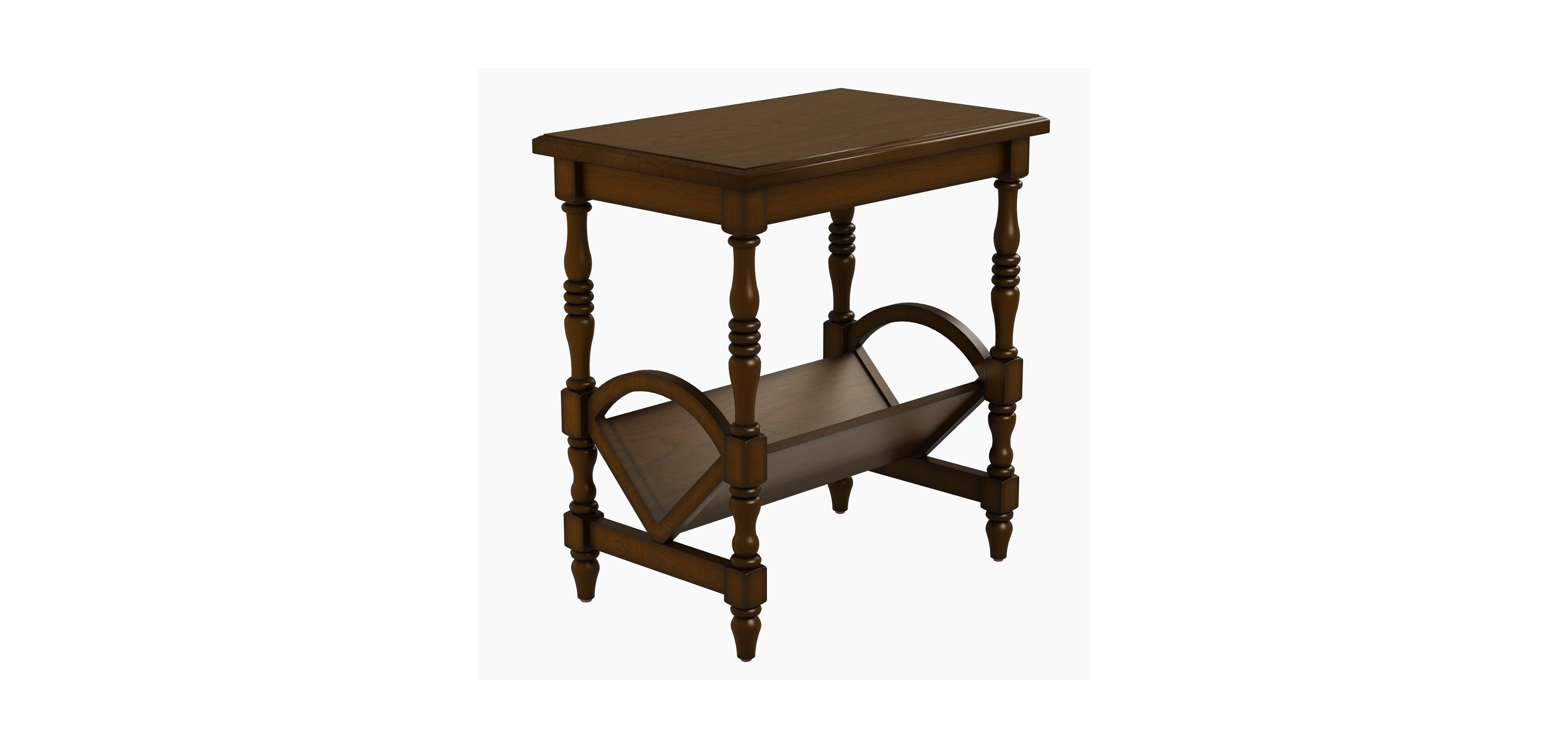 Streamdale Classic Wooden Side Table with Magazine Rack