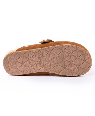 Women's Suede Adjustable Buckle Clogs