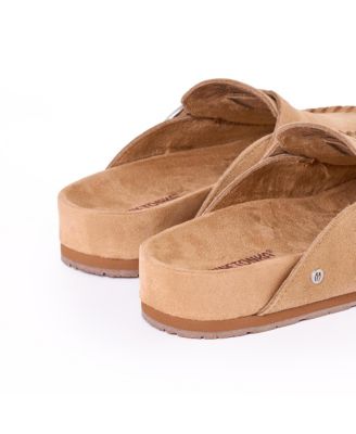 Women's Suede Adjustable Buckle Clogs