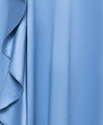 Petite Asymmetrical Strapless Ball Gown