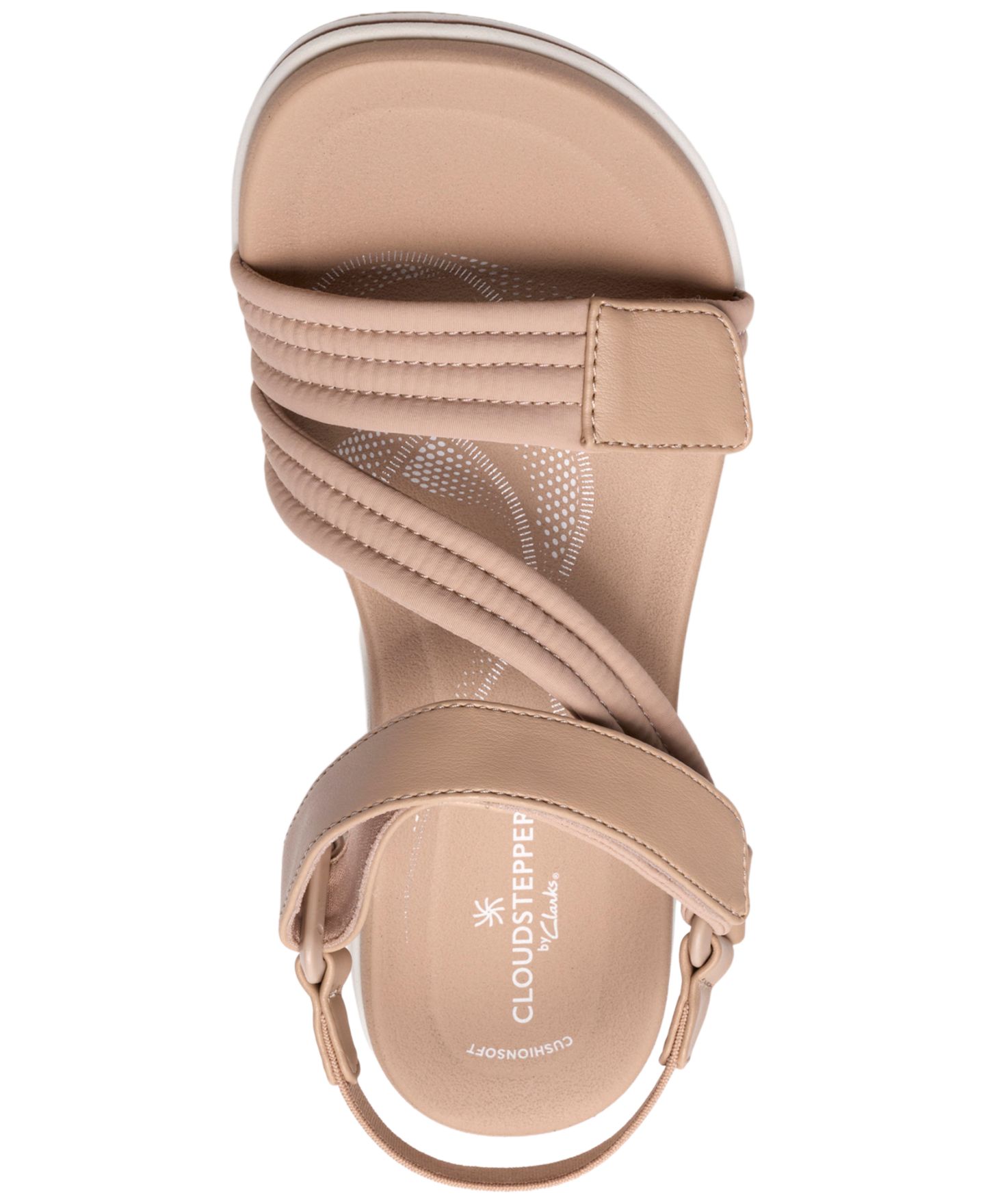 Женские сандалии Clarks Cloudsteppers BreezeRae Sun Wedge, цвет: Песочный — фото 4