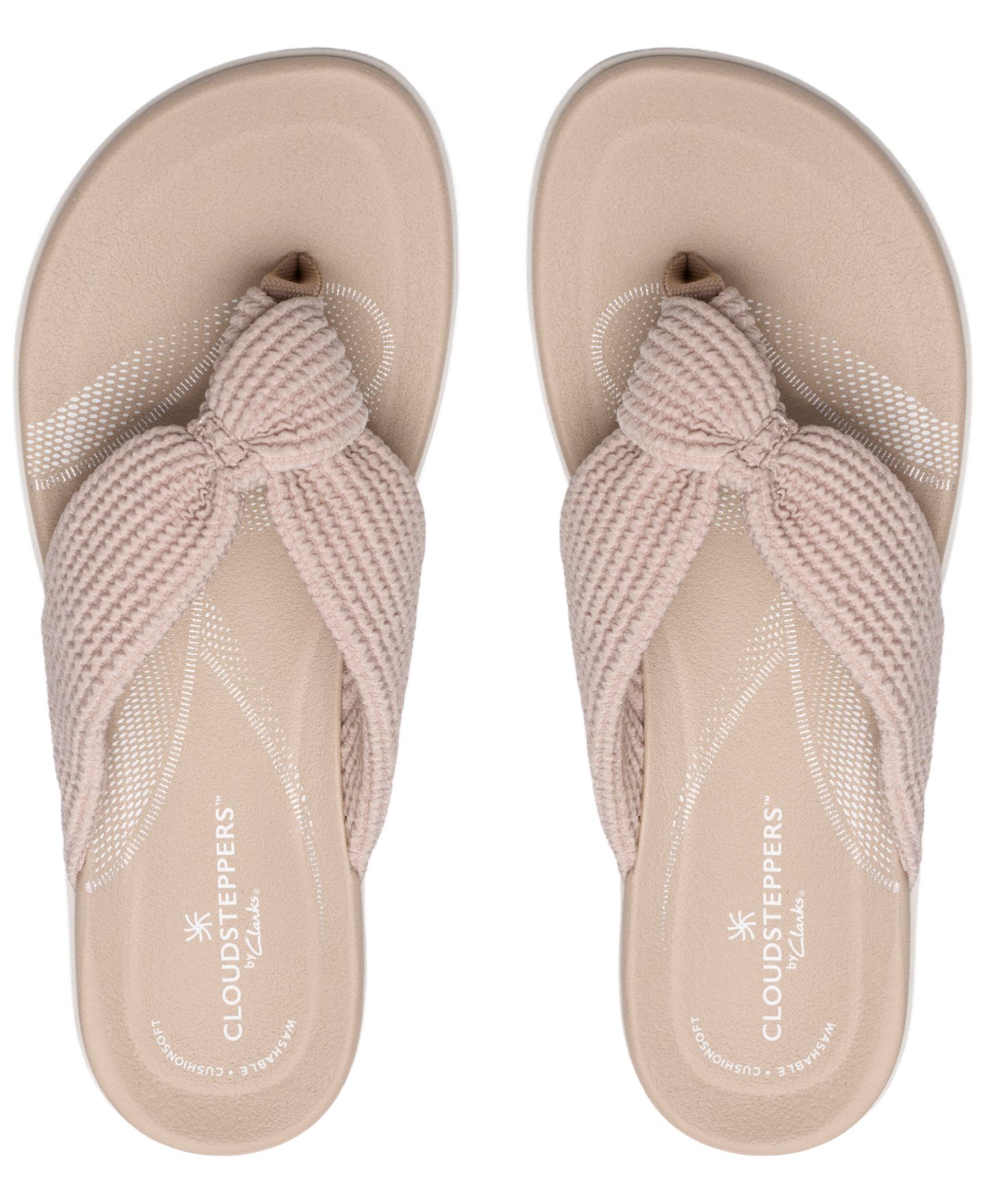 Женские сандалии Clarks Cloudsteppers Breeze Rae Erin Slip-On Flat, цвет: Песочный — фото 8