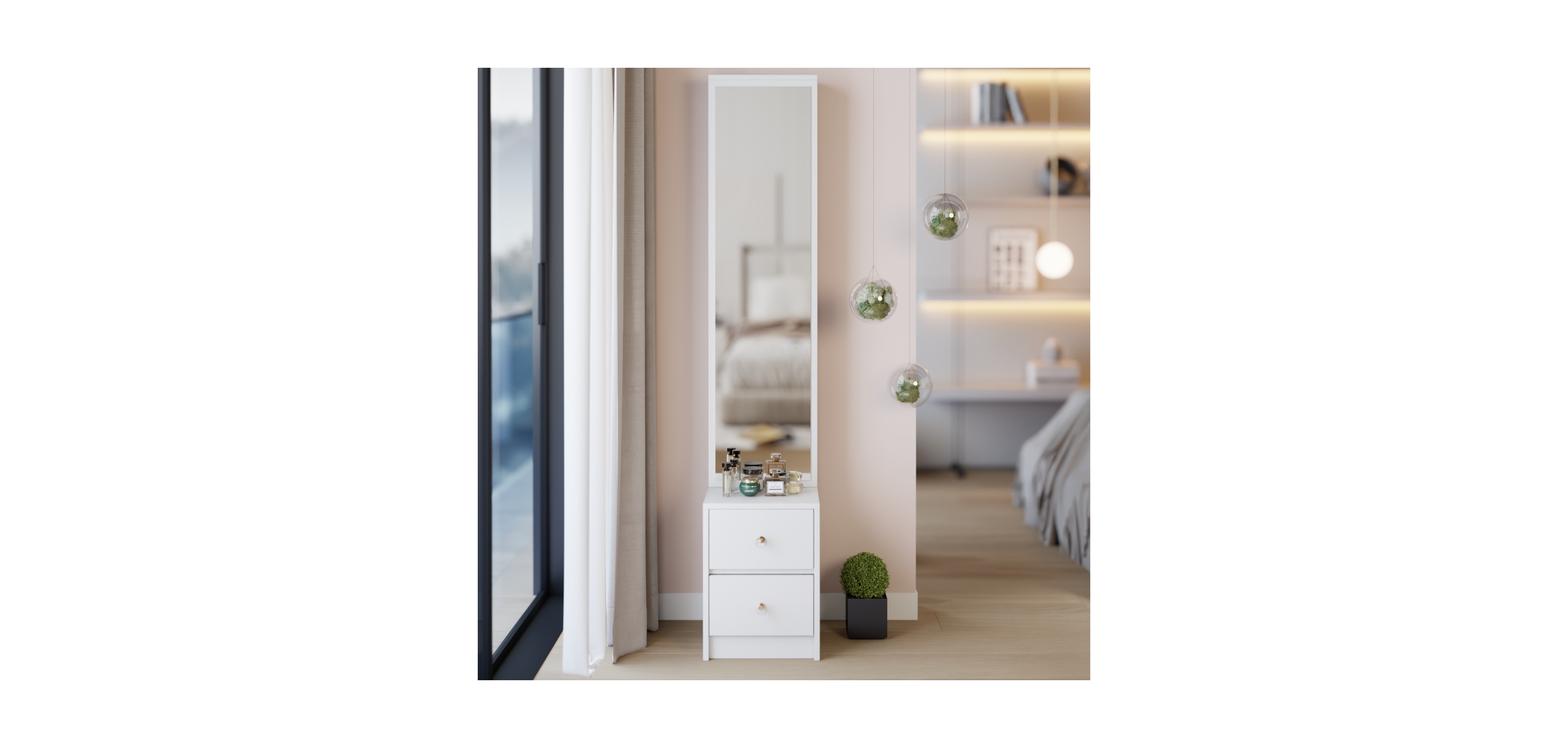 Streamdale Furniture Full Body Mirror Cabinet - Extra Large Storage