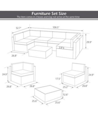 7 Piece Outdoor Patio Furniture Set