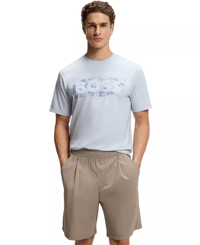 Men's Stretch-Cotton Logo Artwork T-Shirt