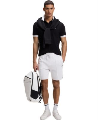 Men's Cotton-Blend Piping Trim Shorts