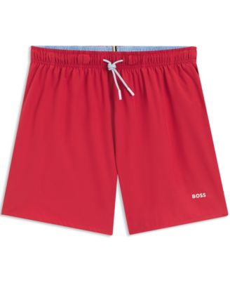 Men's Quick-Dry Logo Detail Swim Shorts