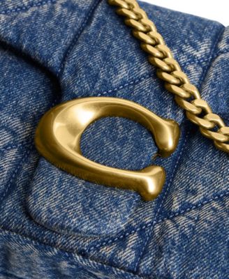 Quilted Tabby Medium Denim Shoulder Bag 26