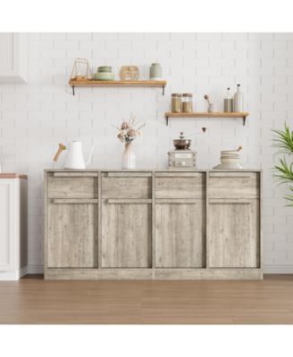 62.4" Sideboard Buffet Cabinet with 4 Drawers, Large Modern Coffee Bar Storage Cabinet