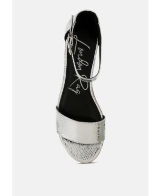 Womens Utah Faux Leather Snake Wedge Espadrilles