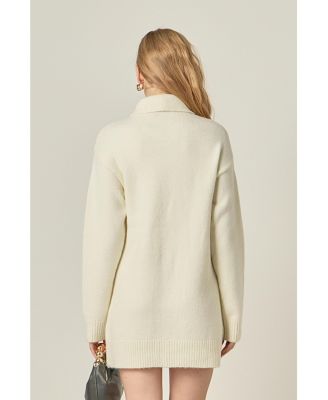 Women's Detachable Bow Knit Dress