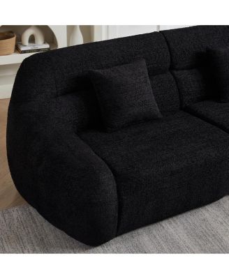 Streamdale Modern Luxury 123.2-inch Curved Chenille Modular Cloud Sofa.