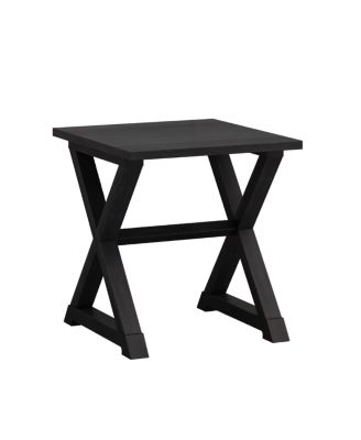  Black Square Accent End Side Table Nightstand 22x23.5x23.5 in