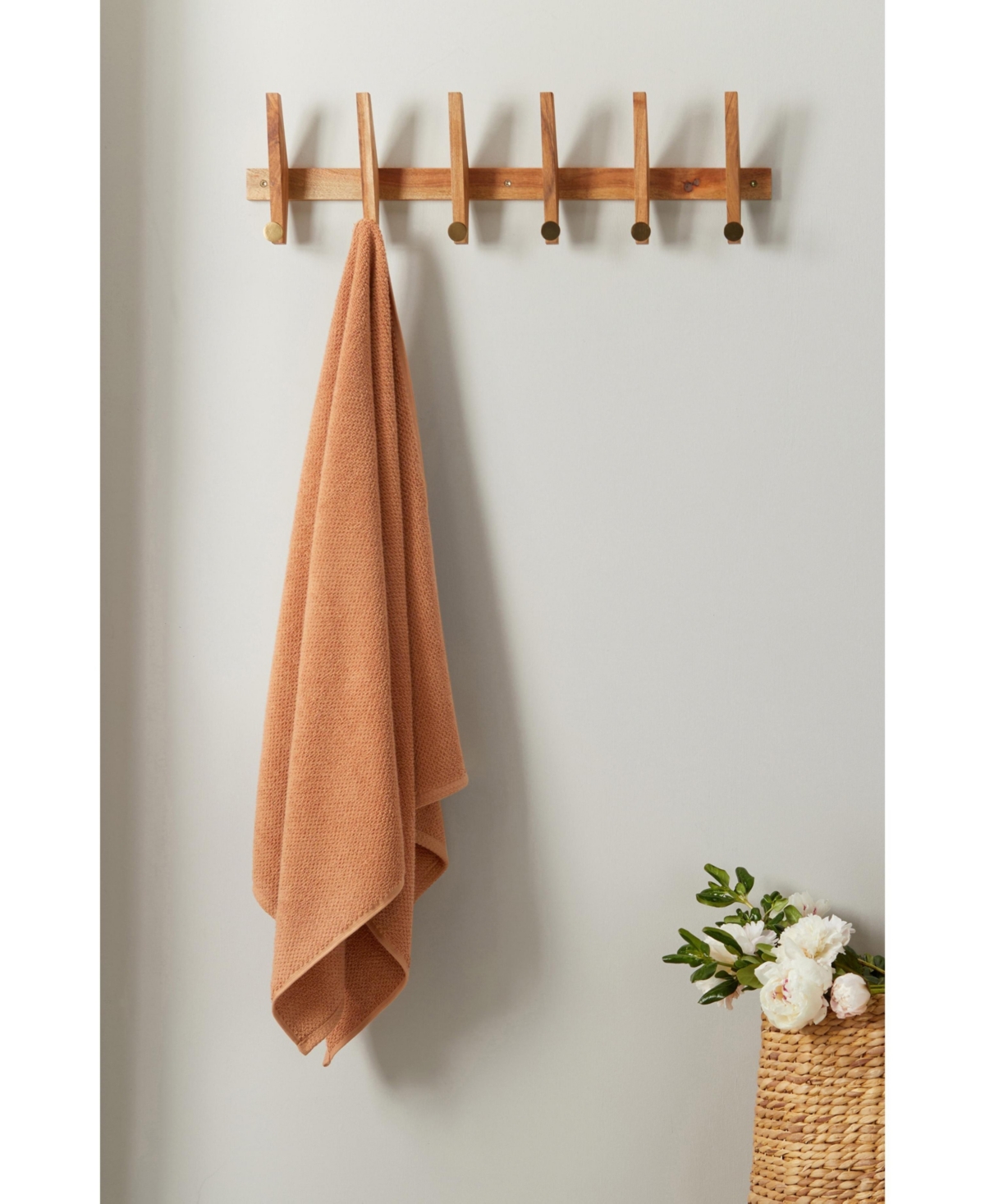 Linery & Co. 100% Cotton Textured 2-Piece Oversized Bath Sheet Set, 35” x 68”