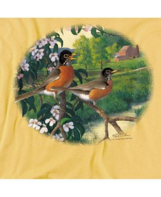 Men's Wildlife Apple Blossom Time Robins T Shirt