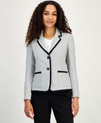 Women's Framing-Trim Button-Front Blazer, Regular & Petite