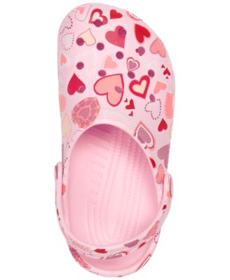 Little Girls Hearts Classic Clogs from Finish Line