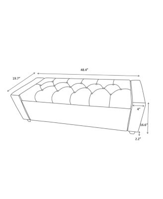 Storage Bench for End of Bed, Faux Linen Upholstered Ottoman with Arms