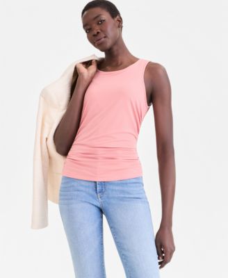 Women's Luxe-Layering Jersey Ruched Tank