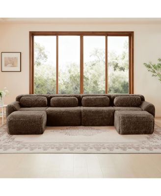 Streamdale U-shaped Boneless Sofa, Chocolate