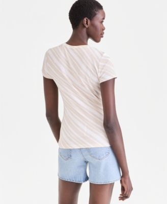 Women's Short-Sleeve Printed Crewneck T-Shirt