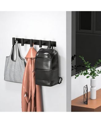 5-Prong Stainless Steel Wall Hook for Hats, Bags, Coats