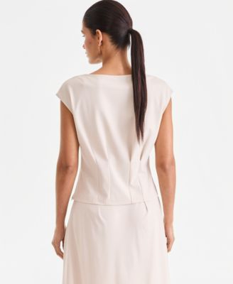 Women's Cap Sleeve Ponte Knit Top