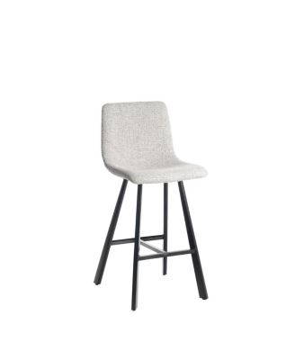 Modern Fabric Bar Stool with Metal Legs