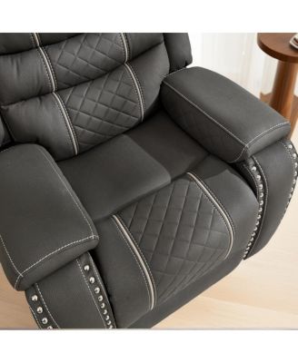 1 Seat Manual Recliner Chair, Tech Cloth Single Sofa for Living Room