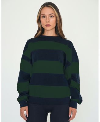 Women's Rugby Stripe Relaxed Sweatshirt